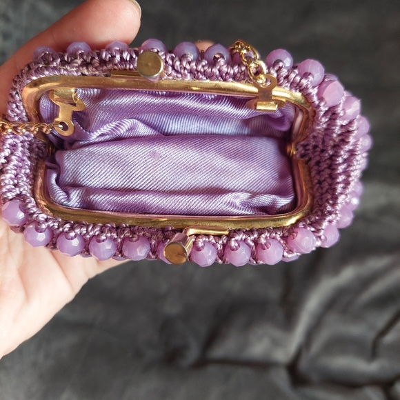 1950s Handmade Beaded Mini Purse Pouch - Picture 5 of 6